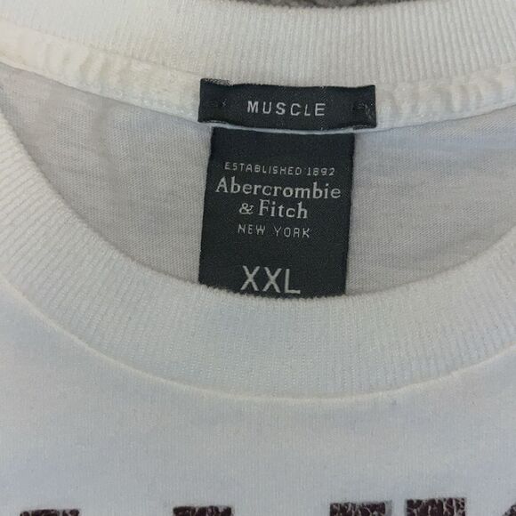 Vintage A&F Muscle New York White summer shirt XXL slim NWOT Soft Adirondack Mtn - Picture 3 of 5